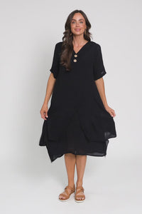 Nala Black Layers Dress,Video