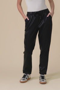 Poppy Black Faux Leather Pants,Video
