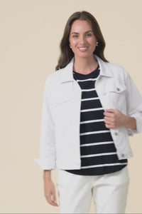 Siobhan White Stretch Jacket,Video