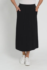 Etta Black Cotton Pocket Skirt,Video