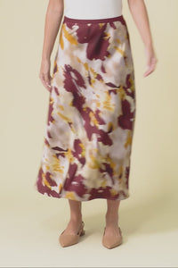 Scout Burgundy Abstract Maxi Skirt,Video