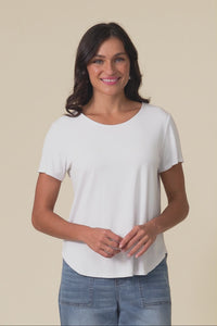 Janis White Bamboo Tee,Video