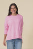 Jayne Pink Cotton Crewneck Sweatshirt,Video