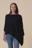 Elorie Black Cotton Cashmere Poncho,Video