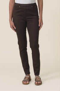 Reed Chocolate Stretch Cotton Pants,Video