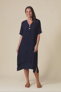 Nala Navy Layers Dress,Video
