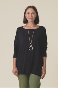 Anakin Black Hi Lo Bamboo Top,Video