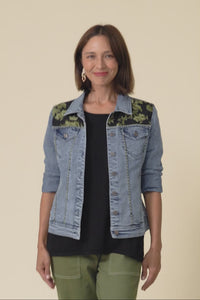 Gaia Pink Tiger Denim Jacket