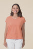Mindy Orange Cotton Shell Tee,video