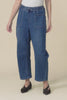 Rome Dark Blue Denim Barrel Jeans,Video