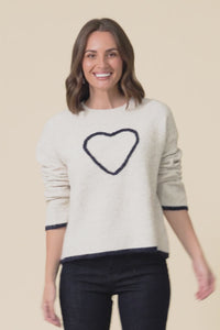 Zoe Beige Heart Knit Jumper,Video