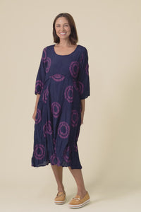 Sapporo Pink Circle Cotton Blend Crescent Dress,Video