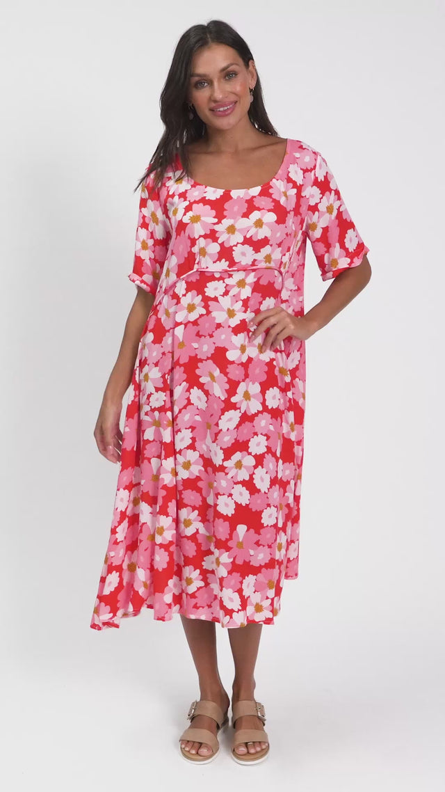 Zaelia Pink Blossom Crescent Dress thumbnail 2