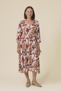 Nessa Brown Flower Crescent Dress,Video