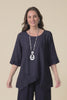 Anya Dark Blue Linen Cotton Top,video