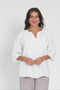 Justine White Linen Top,Video