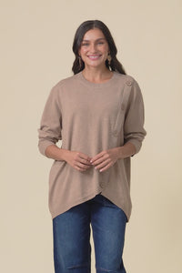 Dianne Mocha Button Knit Jumper,Video