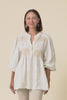Balos Natural Linen Embellished Top,Video