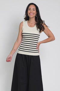 Amba Black Stripe Ribbed Tank,Video