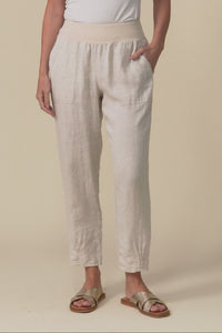 Tatum Beige Linen Pants,Video
