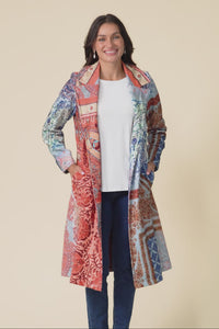 Oliver Red Tile Pocket Coat,Video