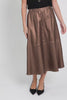 Oriel Bronze Faux Leather Midi Skirt,Video