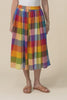 Toby Orange Check Cotton Skirt,Video