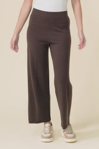 Dalia Chocolate Wool Cashmere Pants,Video