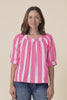 Irma Pink Stripe Cotton Top,video