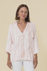 Trove Blush Silk Ruffle Top,Video