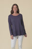 Fundamental Navy Cotton Rib Sleeved Top,Video