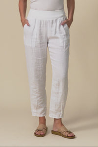 Tatum White Linen Pants,Video