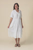 Cinder White Crinkle Cotton Ruffle Dress,video