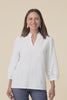 Loretta White Cotton Embroidered Blouse,video