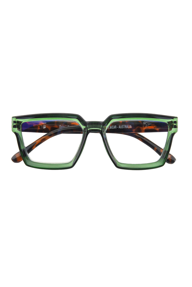 Remi Green Tortoiseshell Reading Glasses