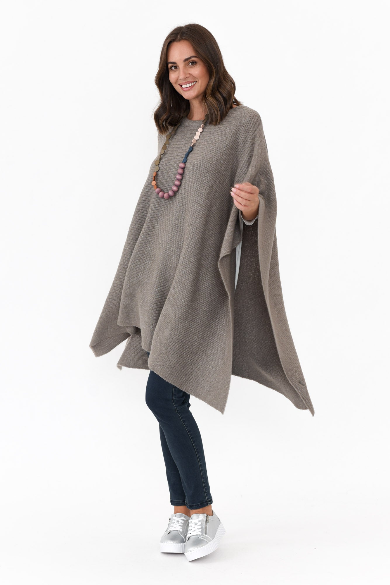 Grey wool clearance cape