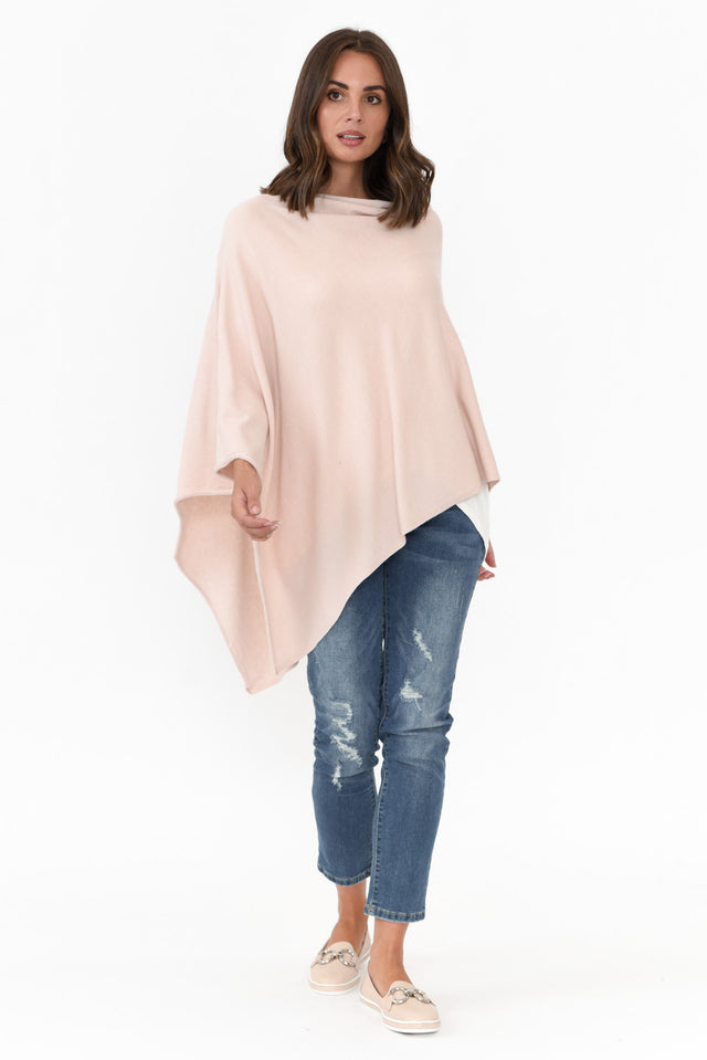 Amy Pink Wool Blend Poncho image 5