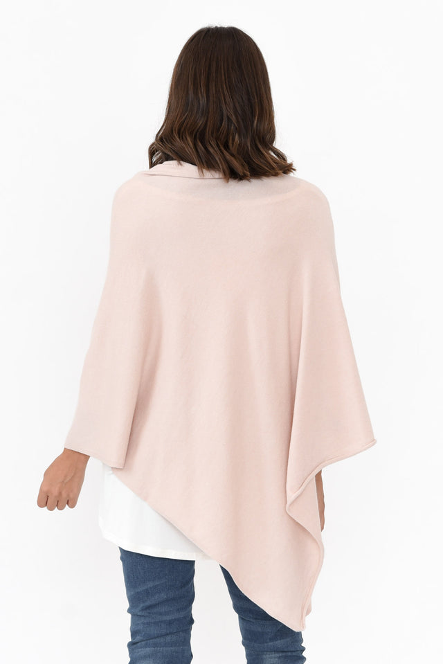 Amy Pink Wool Blend Poncho image 3