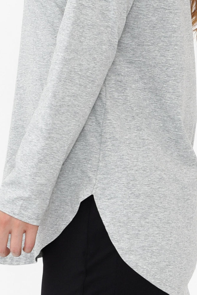 Archer Grey Cotton Long Sleeve Top image 6
