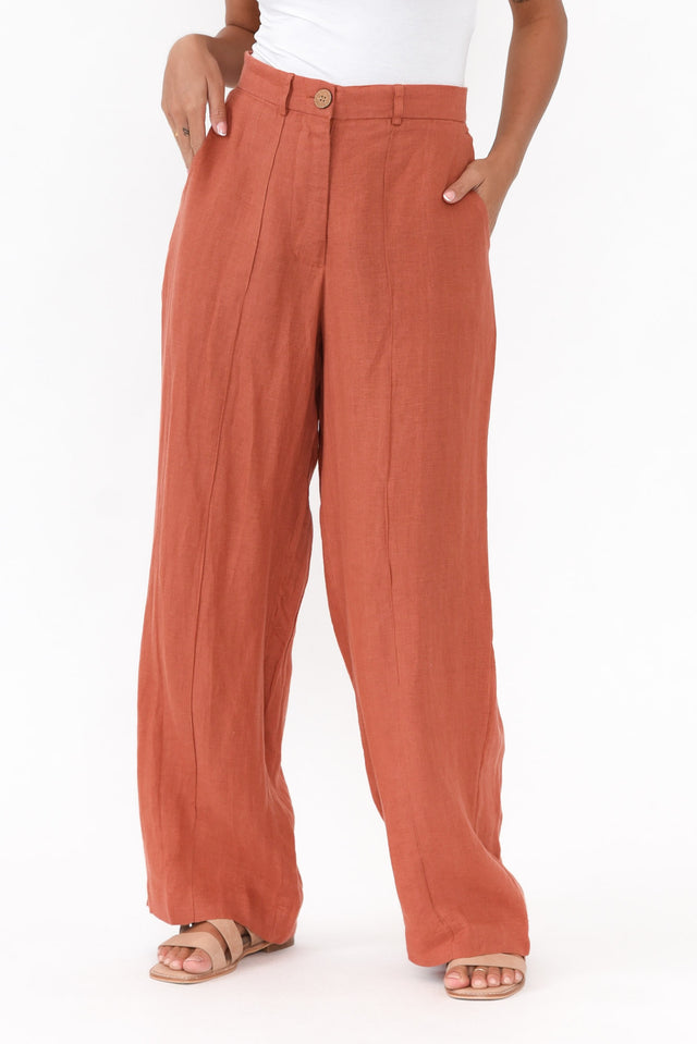 Barton Rust Linen Pants