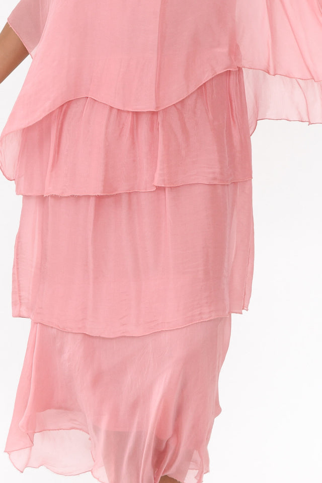 Benito Pink Silk Layer Dress image 7