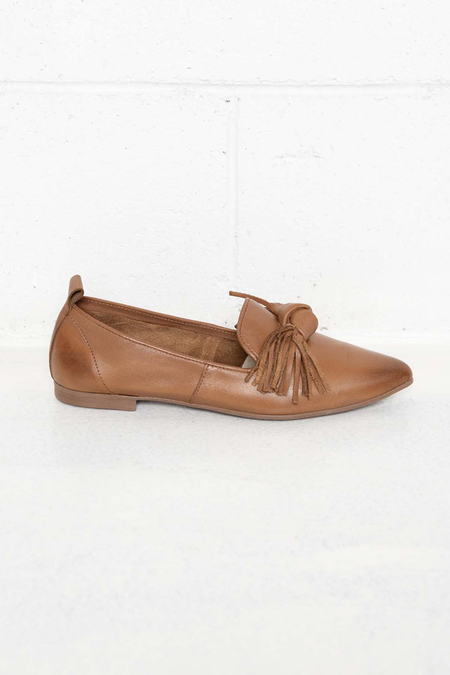 Bestie Tan Leather Loafer image 6