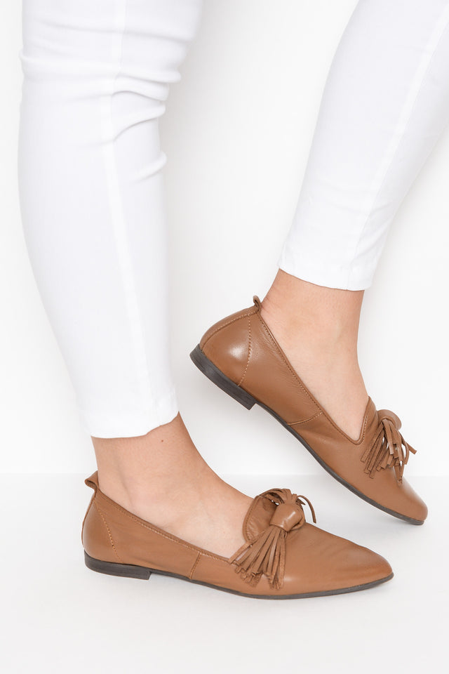 Bestie Tan Leather Loafer thumbnail 3
