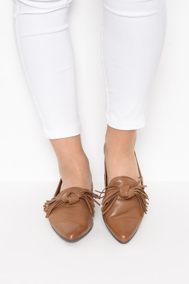 Bestie Tan Leather Loafer image 4