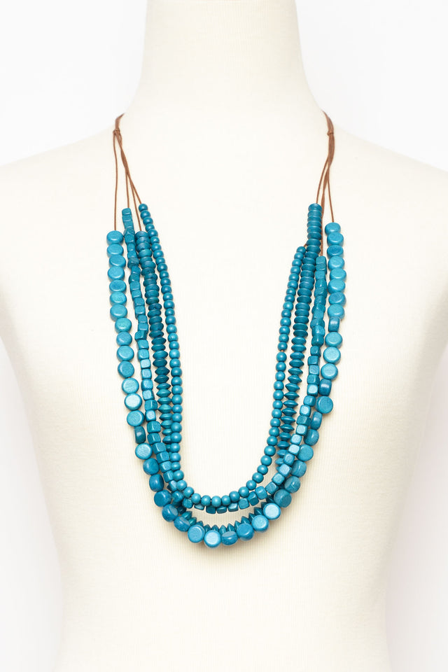Billie Blue Beaded Layered Necklace