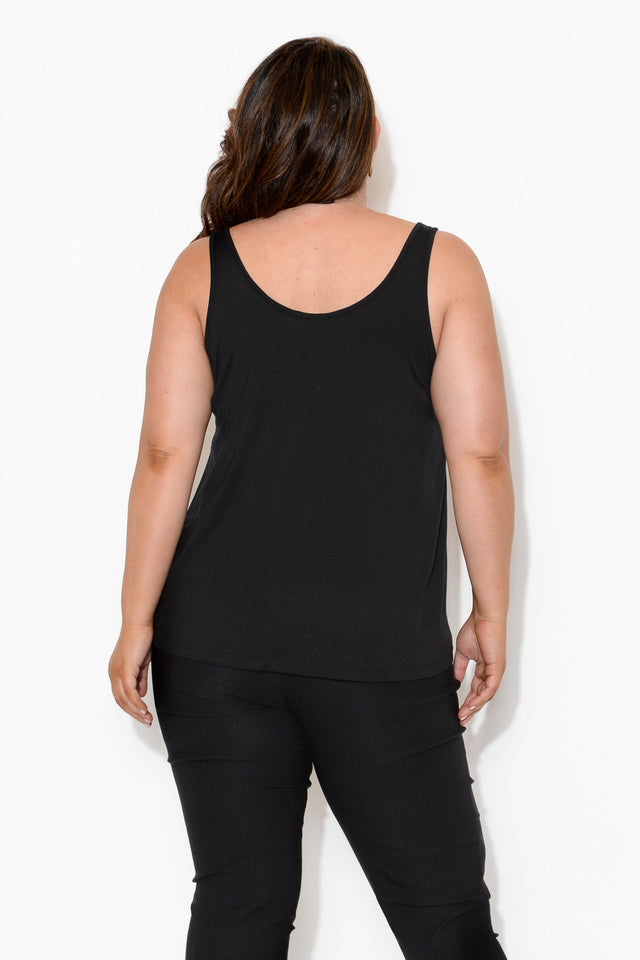 Black Bamboo Relaxed Singlet