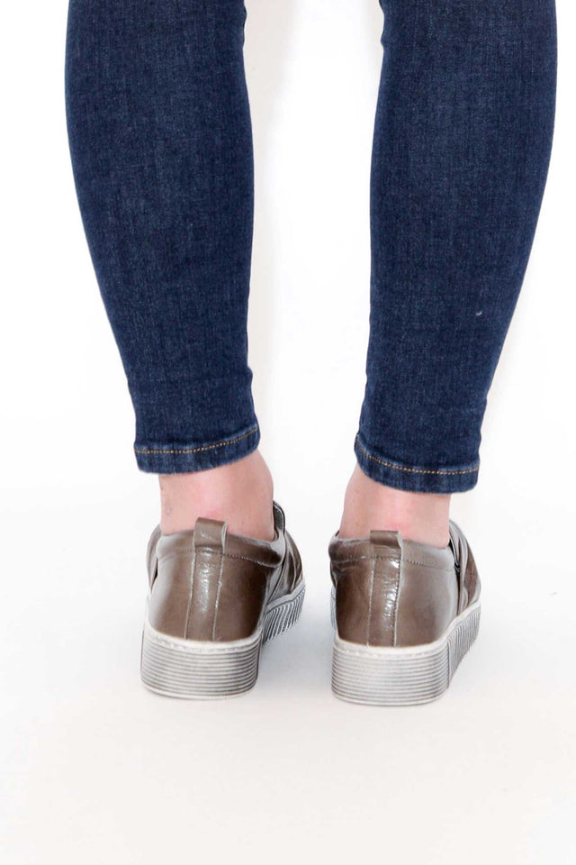 Bowie Taupe Slip On Loafer