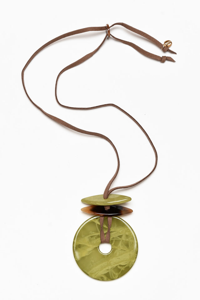 Brigitta Green Pendant Necklace