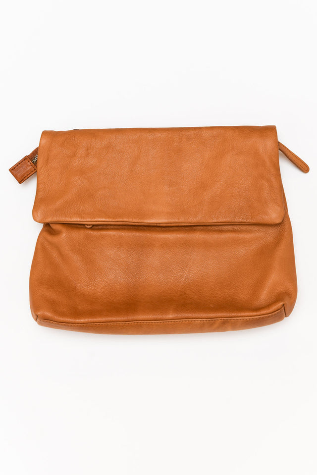 Delphi Tan Leather Crossbody Bag image 1