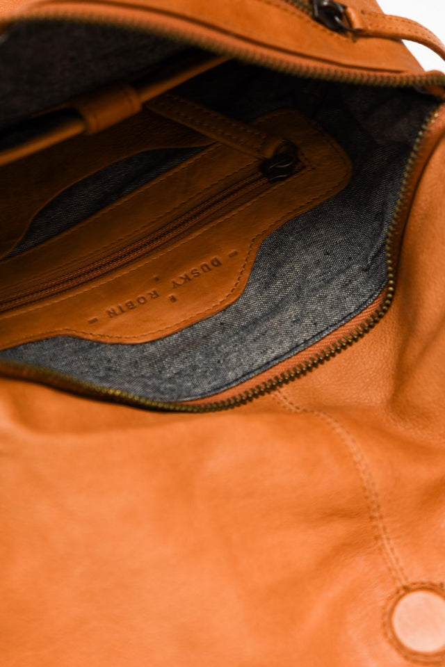 Delphi Tan Leather Crossbody Bag image 2